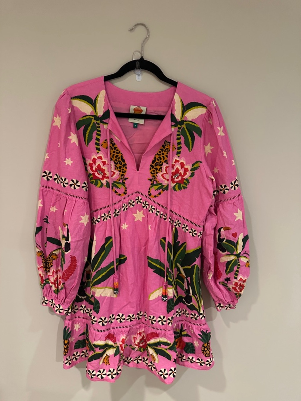 FARM Rio Pink Tropical Floral Mini Dress